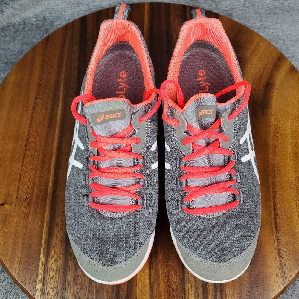 Asics MetroLyte Shoes Women’s 7.5 Gray Coral Lace Up Athletic Walking Sneakers - Picture 6 of 10